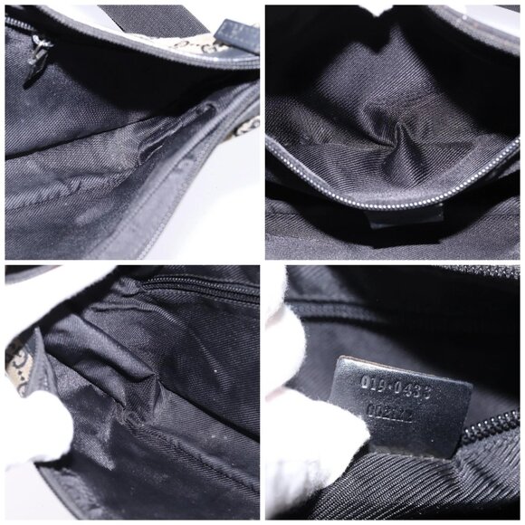 GUCCI GG Canvas Shoulder Bag Navy Gold 019 - Picture 15 of 16